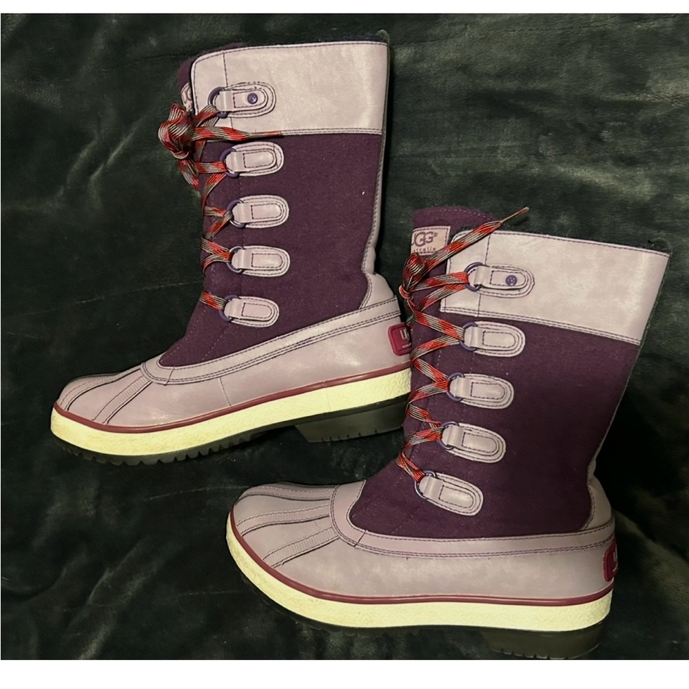UGG Purple Winter & Rain Boots with High Top Design and Thick Sole
